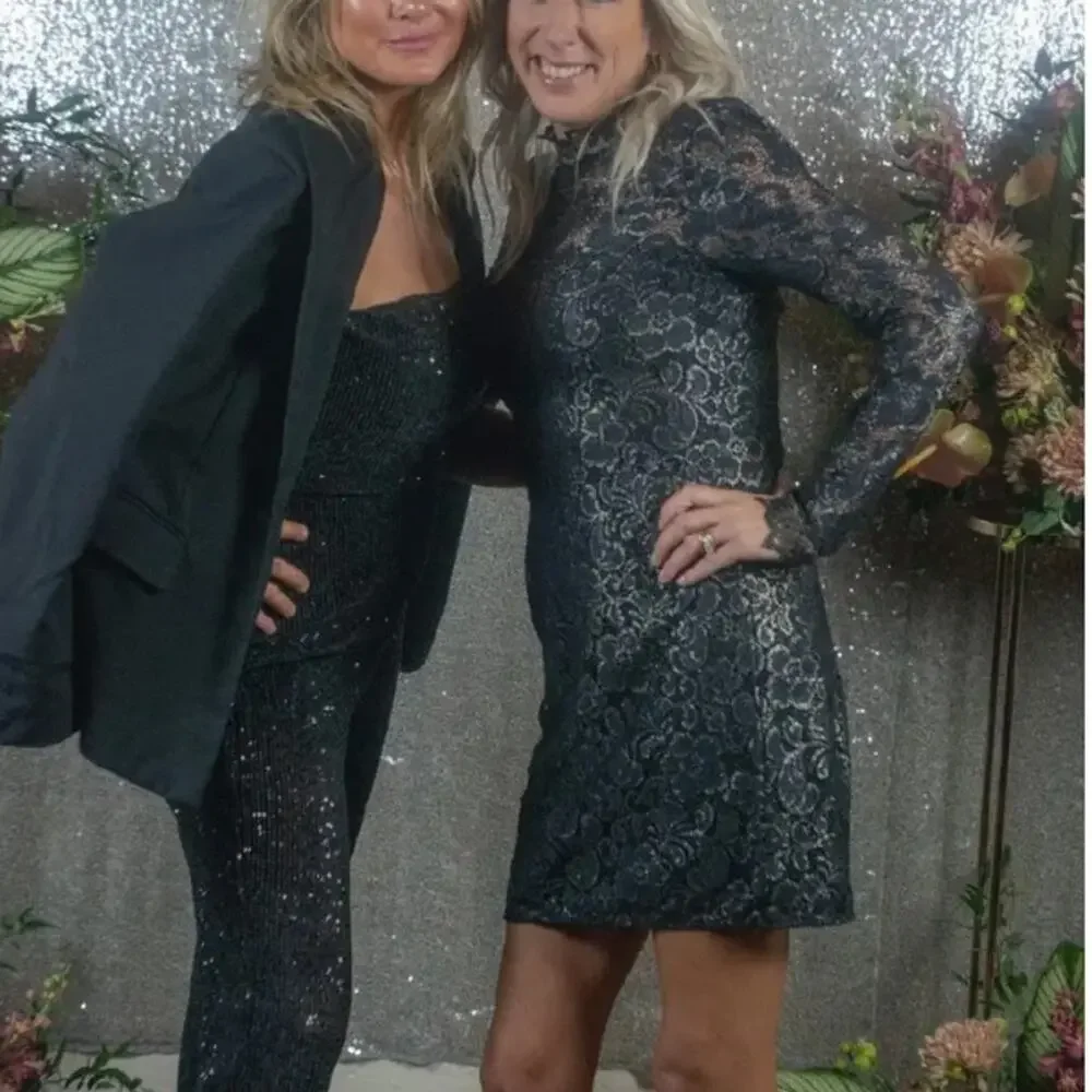 Rachel Zoe Black Lace Mini Dress Size 2 Designer Cocktail Metallic Sheath $465 - Picture 10 of 13